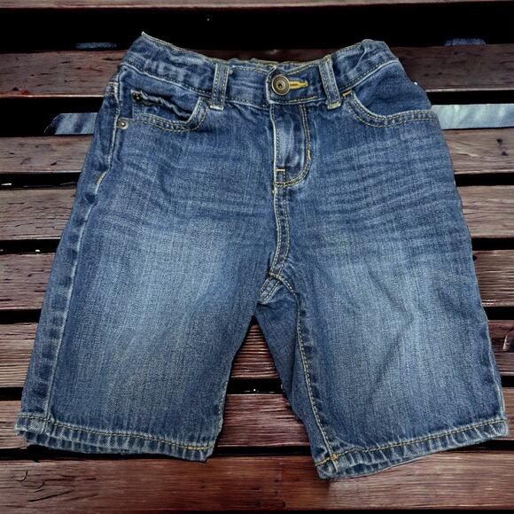 The Children's Place Boys Shorts Sz 5 Blue Denim Jorts Jean Adjustable Waist - Picture 1 of 7